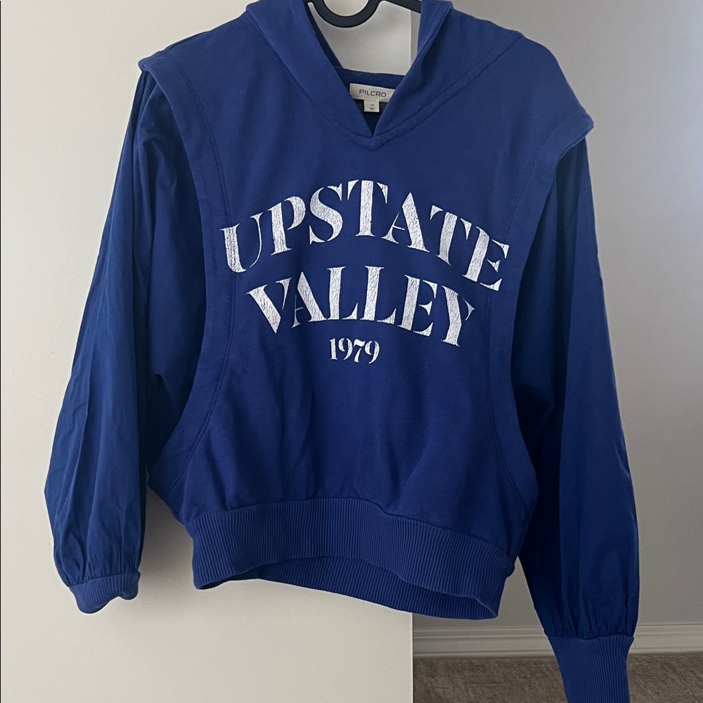 Pilcro Blue Graphic Hoodie
